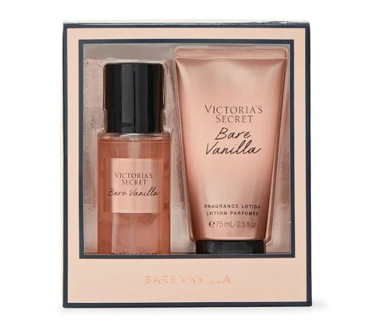 Kit Victorias Secret Bare Vanilla Feminino Body Splash 75ml + Loção Hidratante 75ml